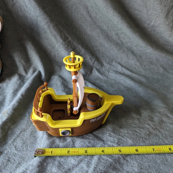 Ryan's World Pirate Ship Toy SS Ryan Bonkers  6" Brown Yellow Sun Playset Boat 1 - Picture 3 of 12